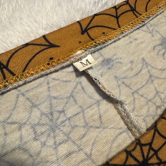 Medium mustard yellow spider web long sleeve baby doll dress - Picture 2 of 3